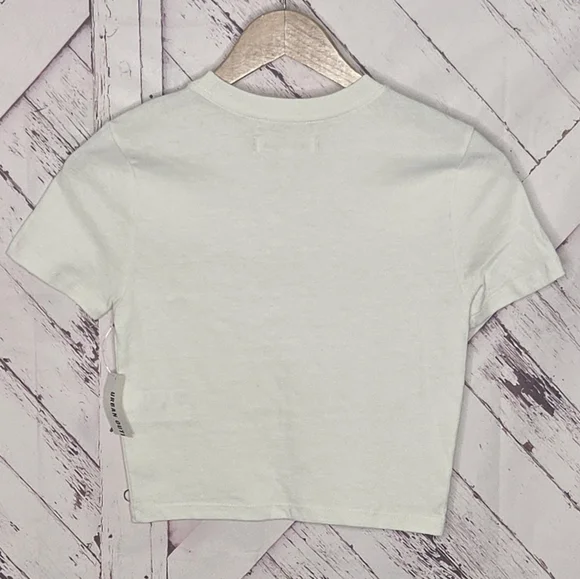 Urban Outfitters Why Can't I Be Rich Instead Of Good Looking?  Cropped Tee - Picture 2 of 4